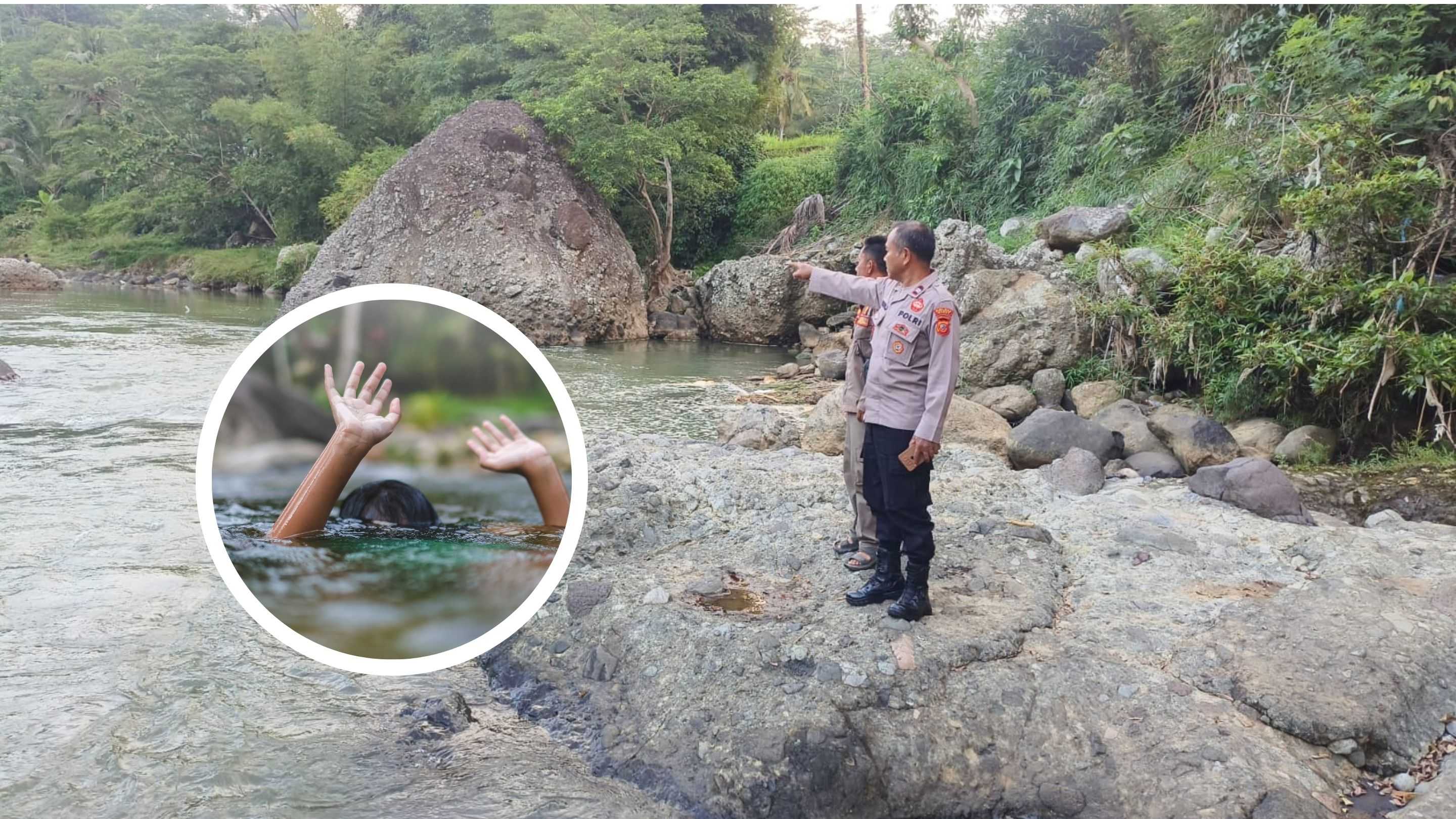 Arus Deras Sungai Cikaengan Seret Pelajar hingga Tenggelam di Cibalong Garut